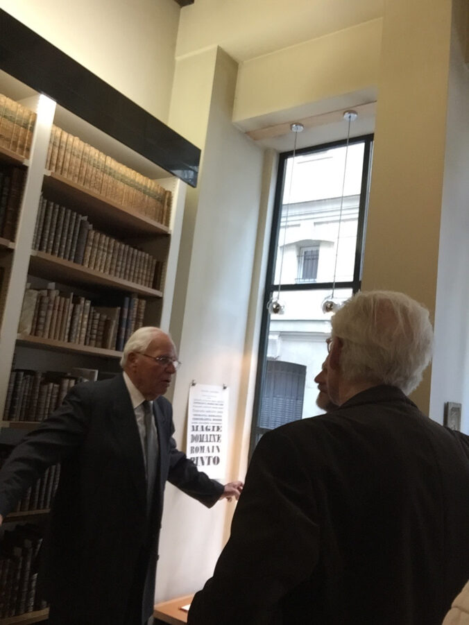 André Jammes riceve due collezionisti americani, rue Gozlin, Parigi, maggio 2015