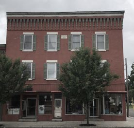 Perkins Block in 2017 (n°57 on plan). Daguerreian Gallery at upper floor