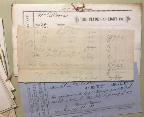 Mention of a bill for a daguerreotype. Stow Family Papers. Manuscripts and Archives Division, The New York Public Library