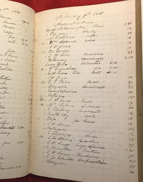 February 1861 Notebook. Stow Family Papers. Manuscripts and Archives Division, The New York Public Library