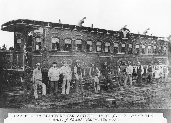 The first sleeping-car, built by Buffalo and Lake Huron Railway for the Prince of Wales and refurbished for Abraham Lincoln