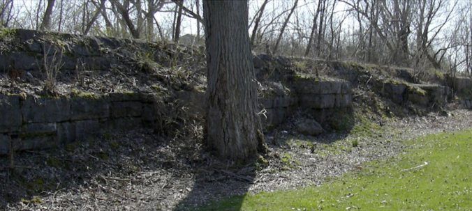 Remnants of Enlarged Erie Canal Lock 53 (Clyde Lock), west of Clyde village