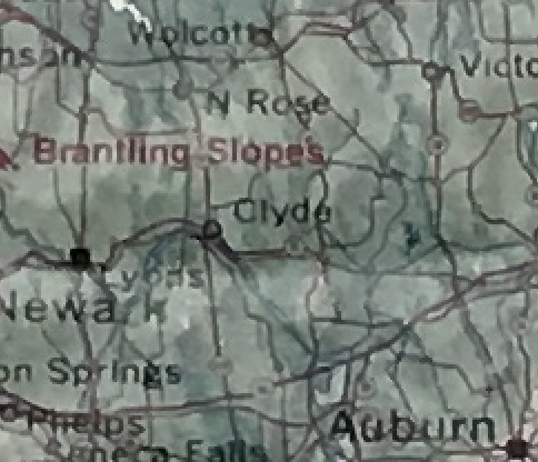 Clyde on the map — railways still in existence through Clyde