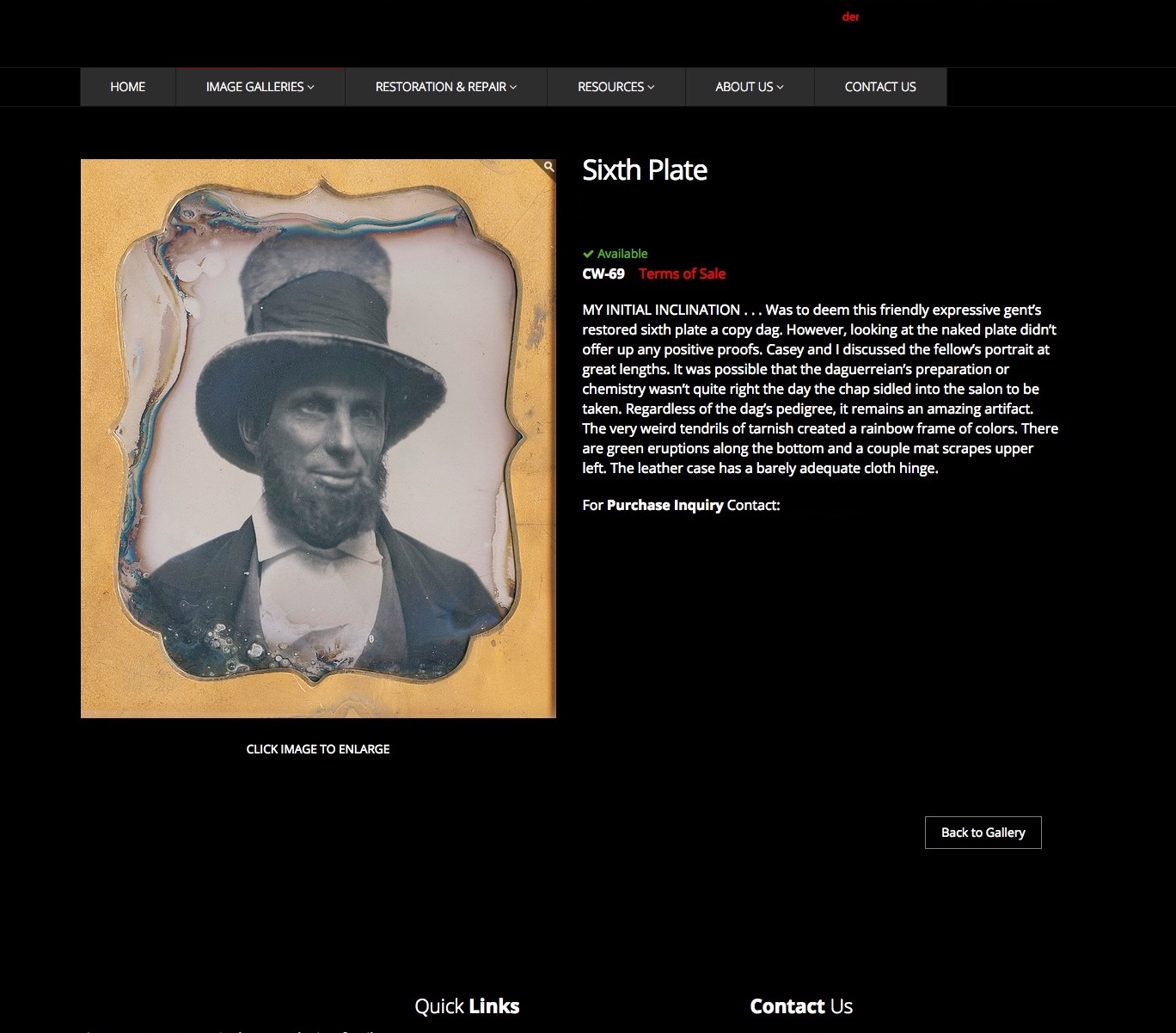 Screenshot, 6 April 2018 — the portrait still 'available' on the commercial site