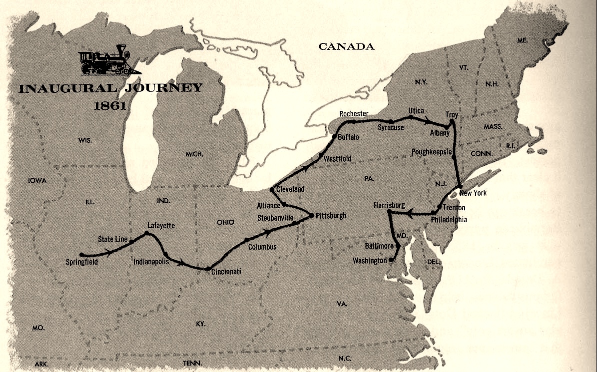 Itinerary designed by William Wood through Indiana, Ohio, New York, New Jersey, Pennsylvania and Maryland