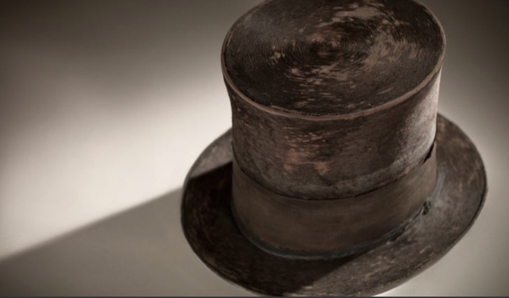 Mourning ribbon on the stovepipe hat