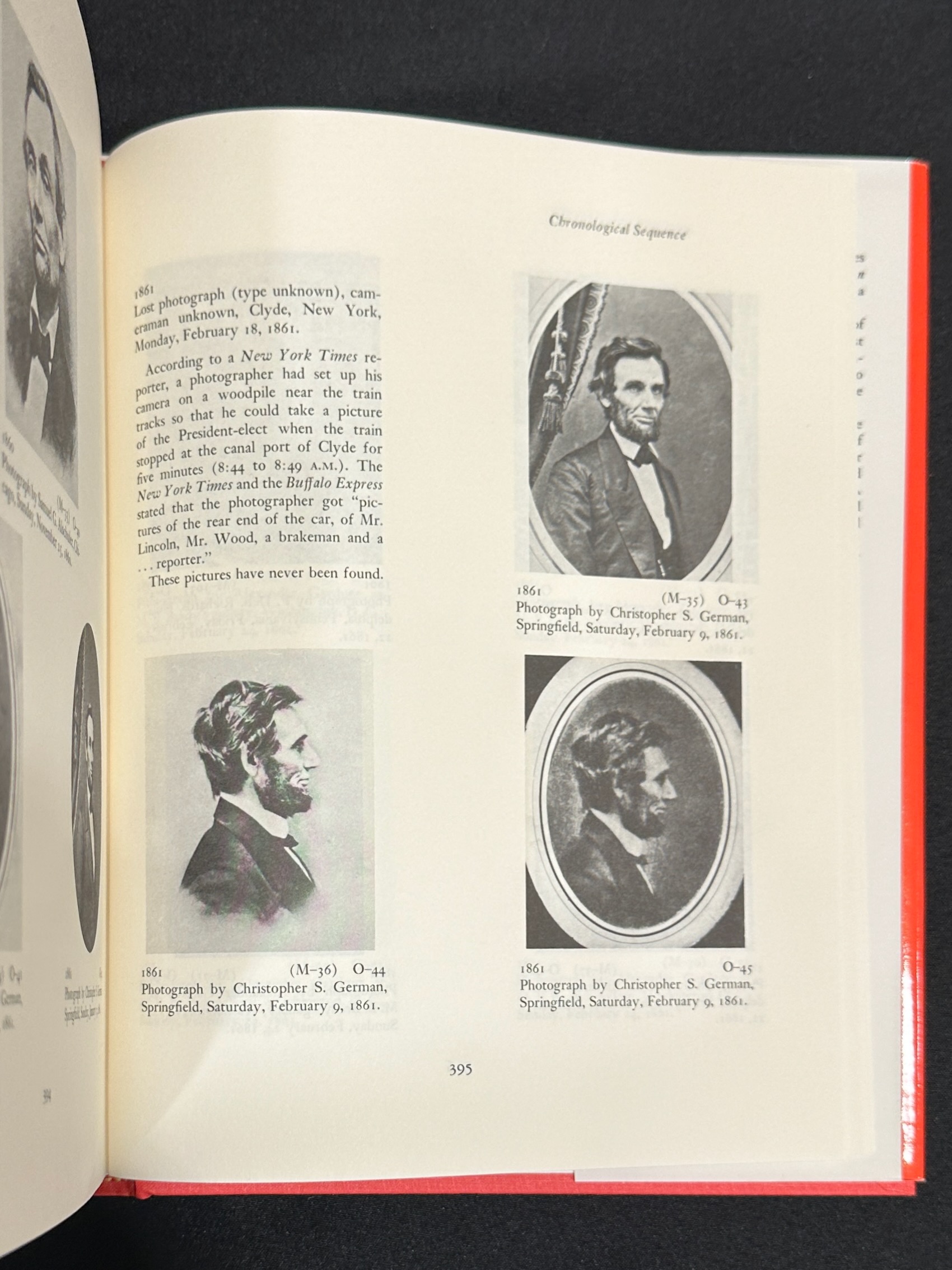 'Lost Photograph' in Ostendorf, Lincoln's Photographs: A Complete Album, Dayton, 1998, page 395