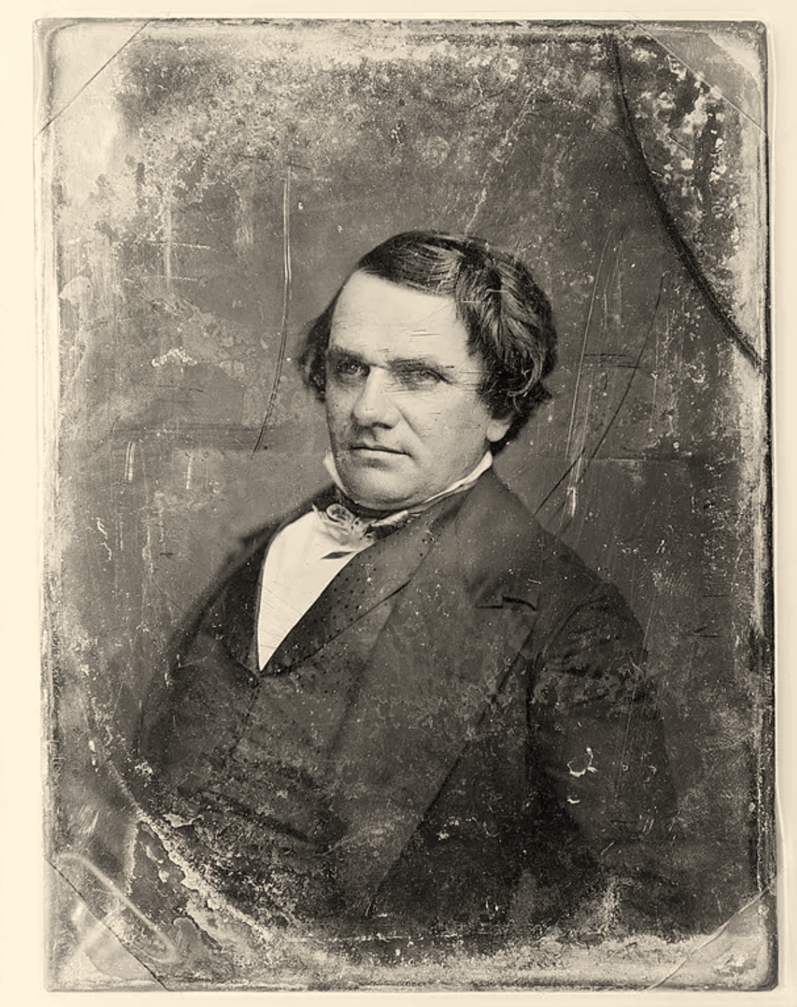 Stephen Douglas, daguerreotype, reversed