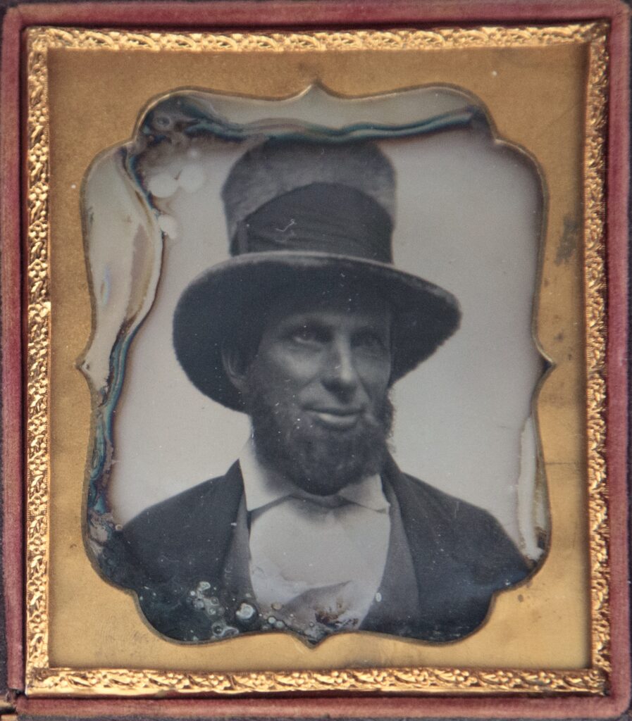 Subject daguerreotype in its case, actual size