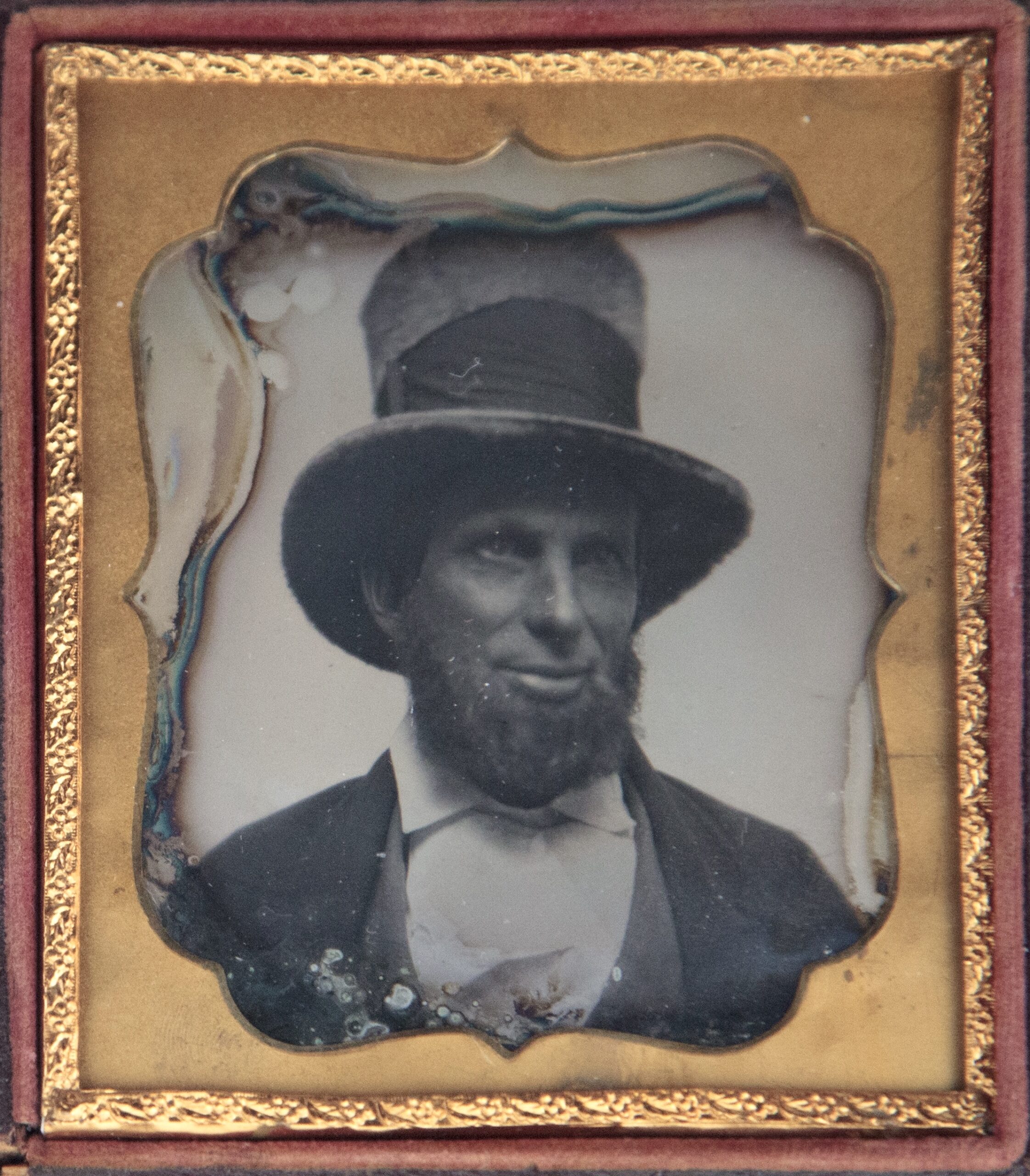 Subject daguerreotype in its case, actual size
