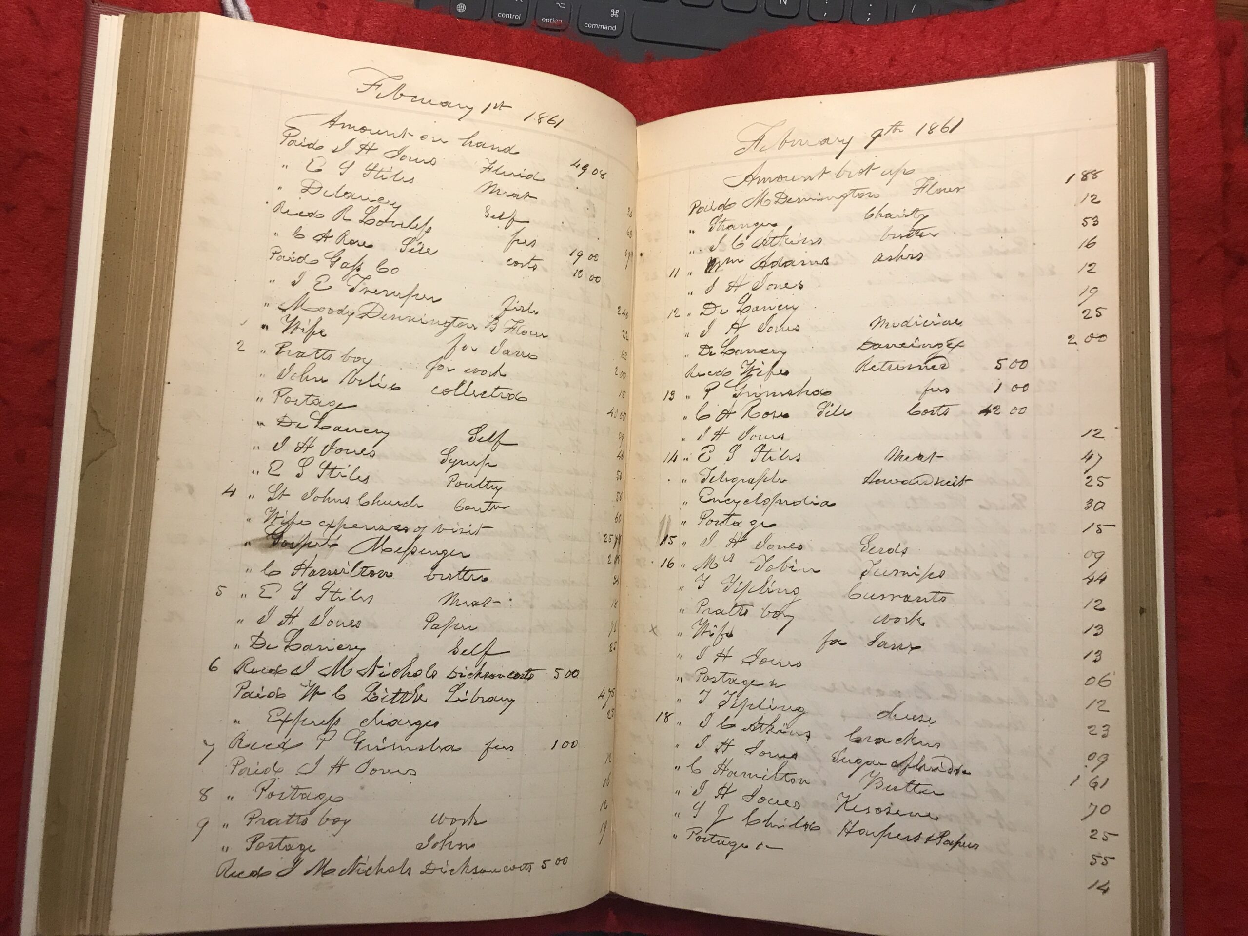 February 1861 Notebook. Stow Family Papers. Manuscripts and Archives Division, The New York Public Library
