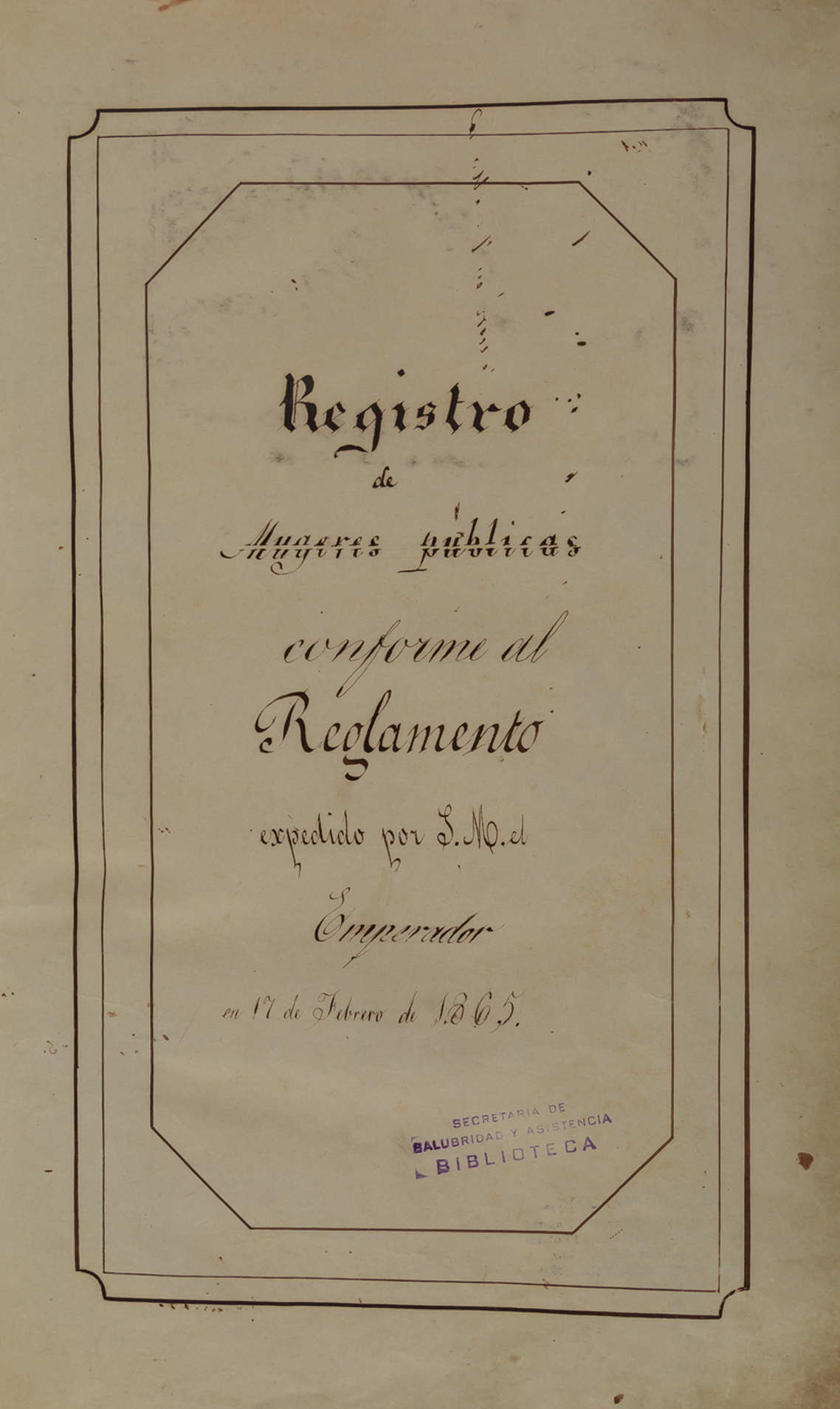 Registro di Mujeres Publicas, 1865, CISP