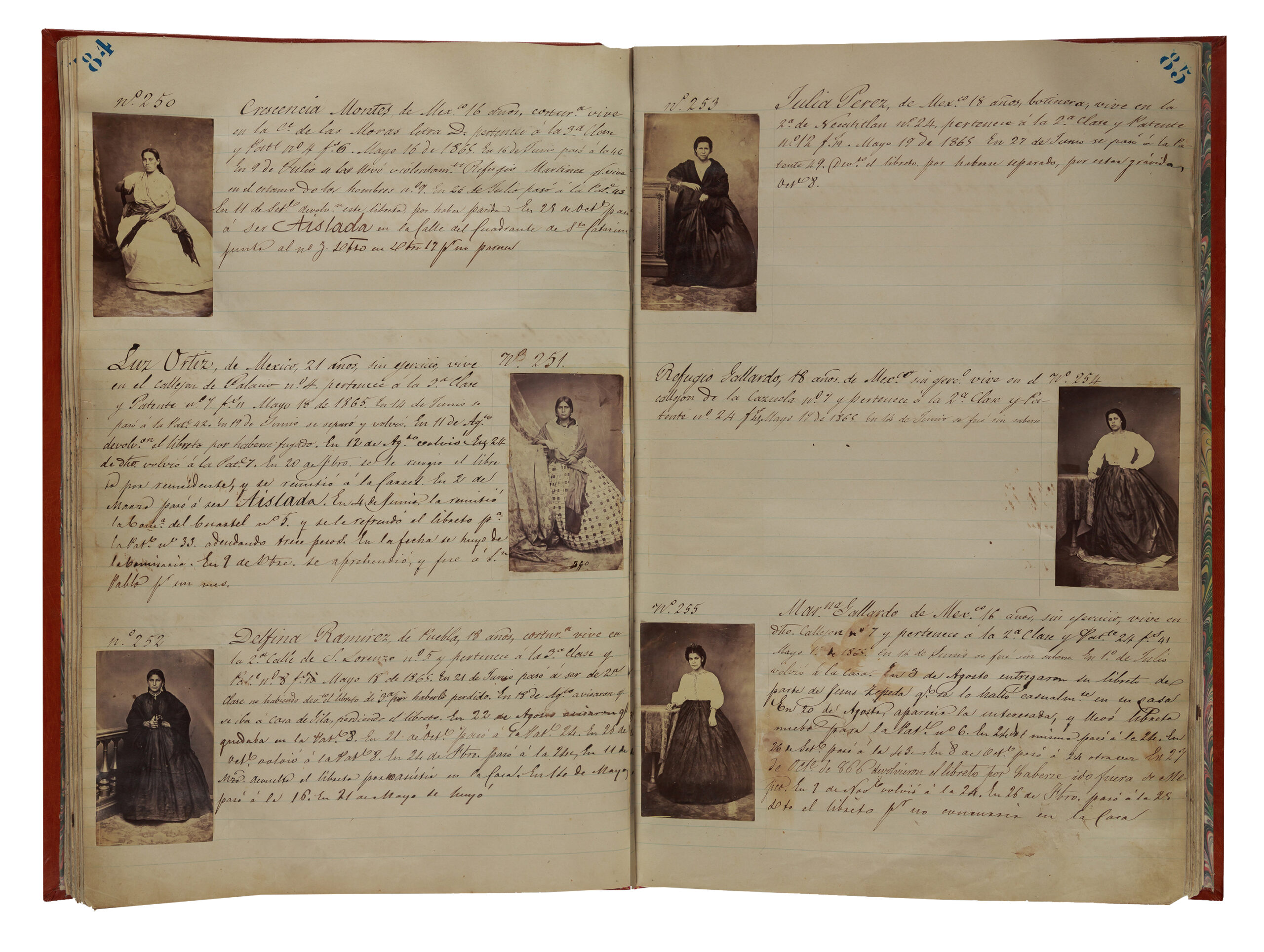 Registro di Mujeres Publicas, 1865, CISP