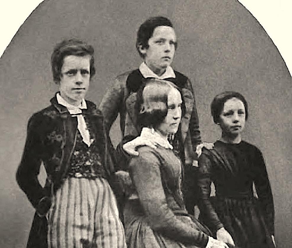 Henry Villard (a sinistra) con sua famiglia in Germania prima della partenza per gli USA, c. 1850