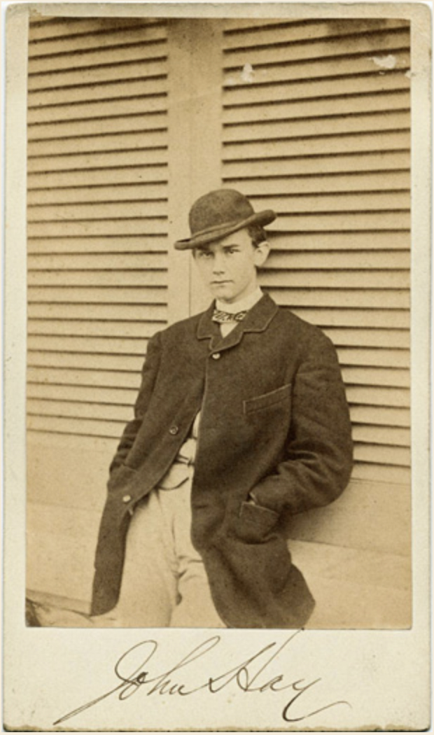 John Hay, fotografia su carta albumina in formato carte-de-visite, 1860 circa