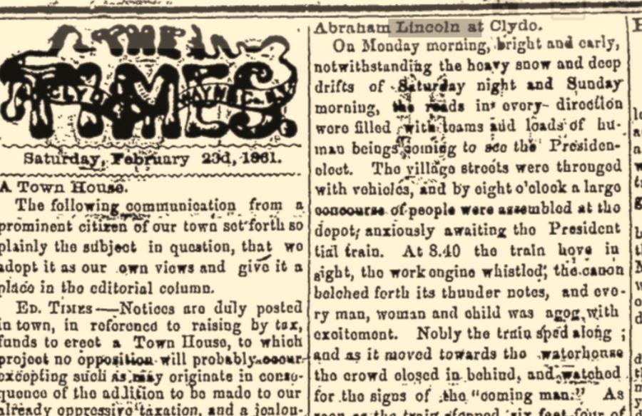 The Clyde Weekly Times, 23 February 1861